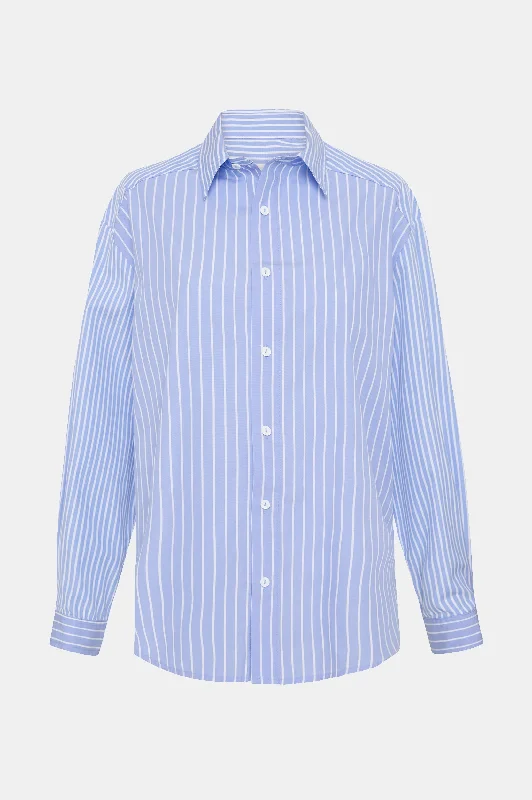 Contrast Stripe Shirt in Sky