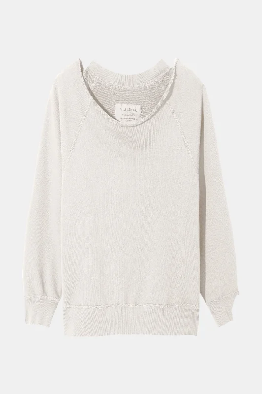 Luka Scoop Neck Sweatshirt in Chalk