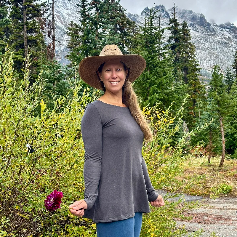 SALE - S, XL - Organic Aster Tunic Long Sleeve Shirt