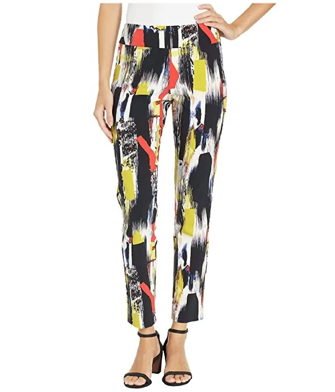 Abstract Pull On Pant In Multi