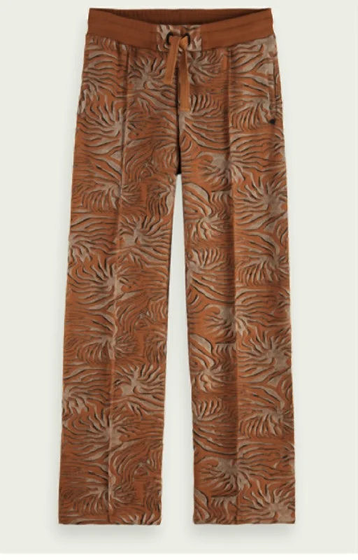 Jacquard Sweatpants In Brown