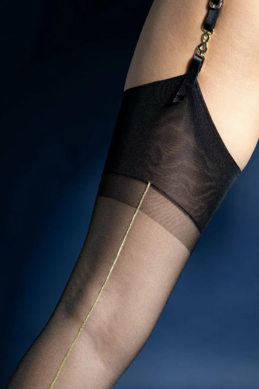 Deco Gold Lurex Seamed Stockings