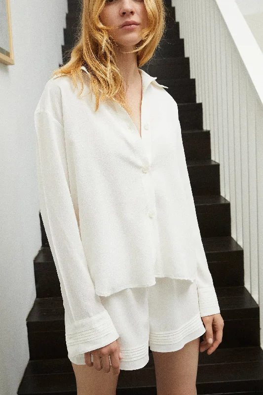 Diana Silk Shirt in Off White