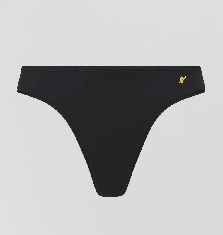 Invisible microfibre thong [Black]