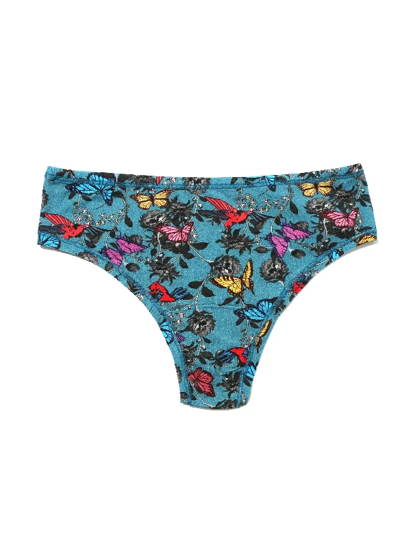 Printed PlayStretch™ Natural Rise Thong Wonderland