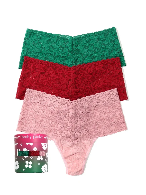 Holiday 3 Pack Retro Lace Retro Thong