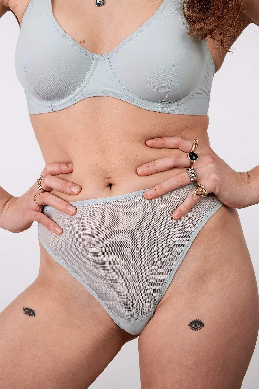 Savage High Waist Brief in Ice Blue