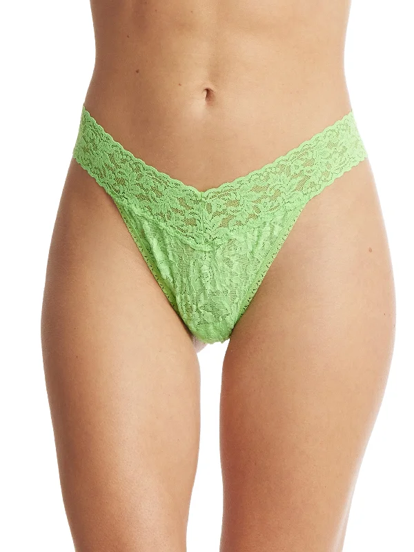 Signature Lace Original Rise Thong Kiwi Punch Green