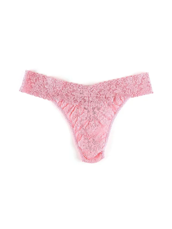 Signature Lace Original Rise Thong Pink Lady