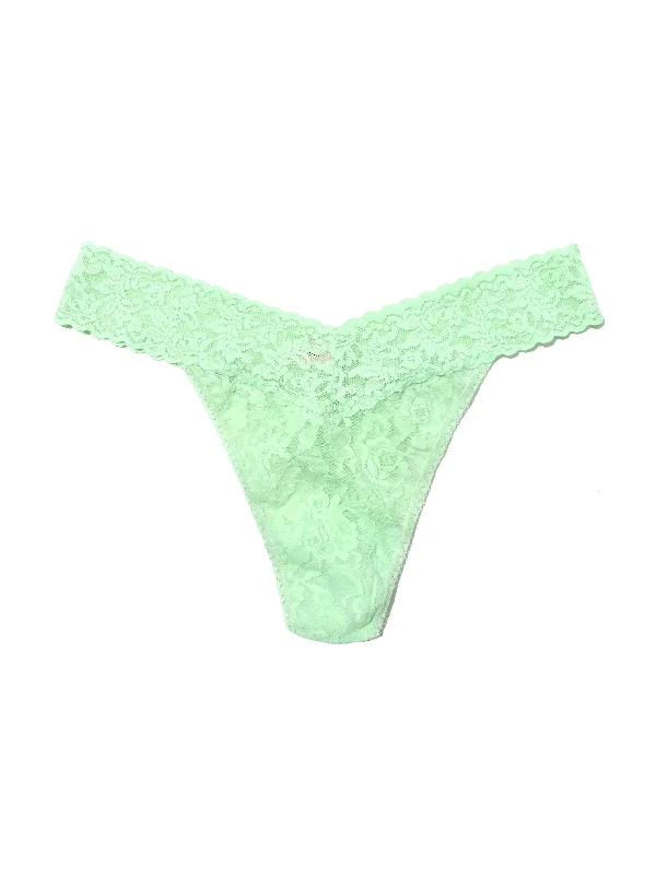 Signature Lace Original Rise Thong Starfruit Green