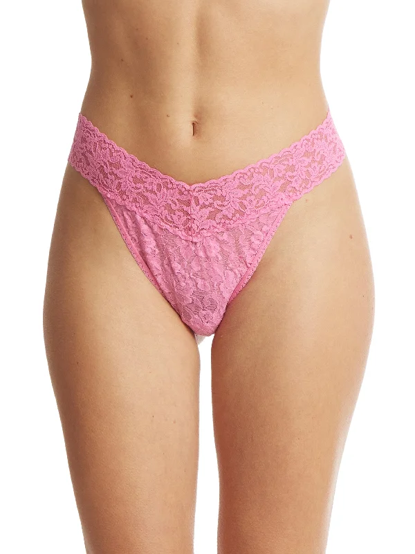 Signature Lace Original Rise Thong Taffy Pink