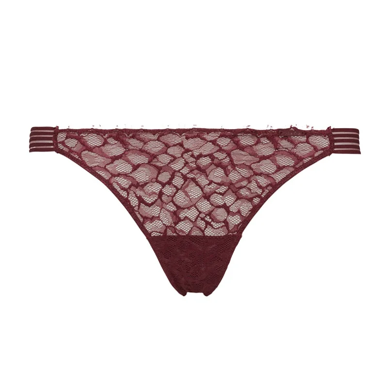 Lace thong [Wine]