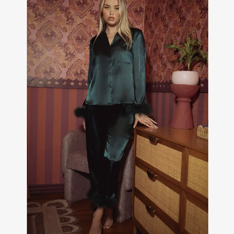 Jonquil Rory Long Sleeve PJ Set in Pine ROY046