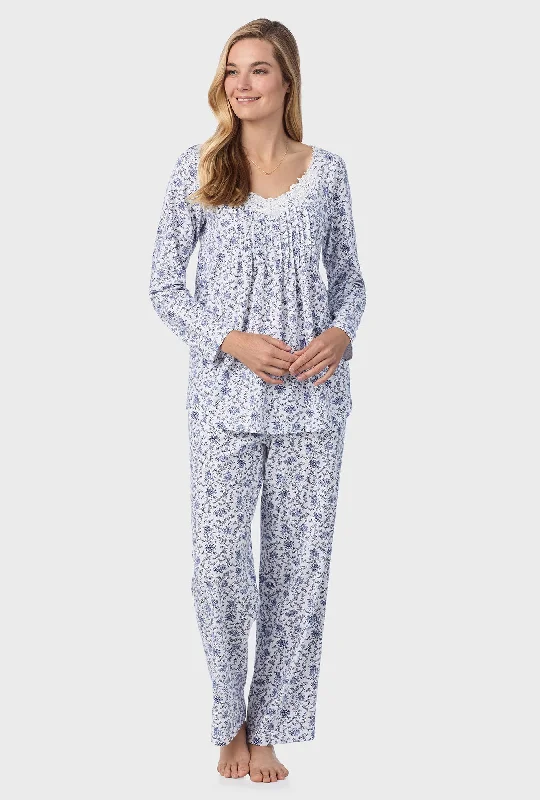 Petite Floral Cotton Long Pajama Set